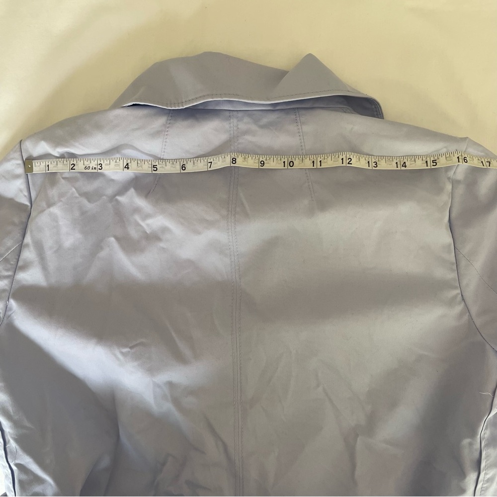 Banana Republic Water-Resistant Modern Trench Coat in Blue. Size Medium - Picture 12 of 12